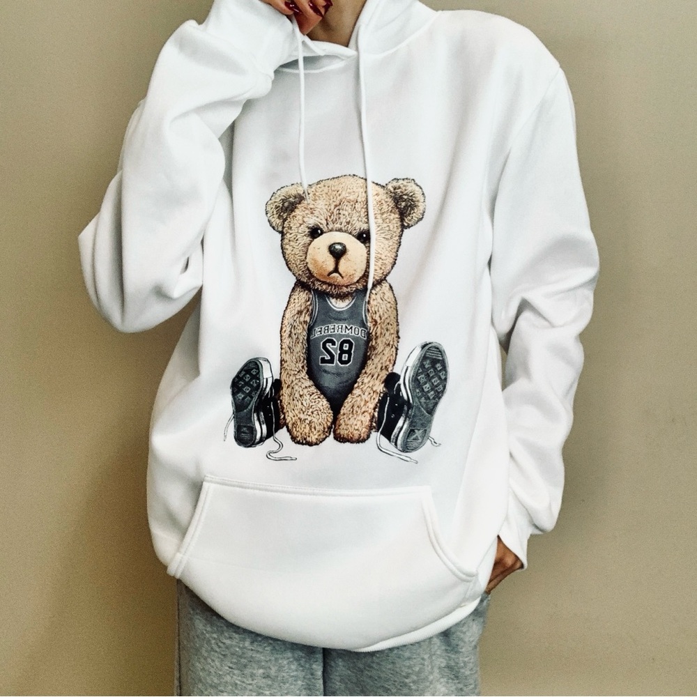Brand New teddy bear long sweater shirt hoodie XL - Picture 4 of 13